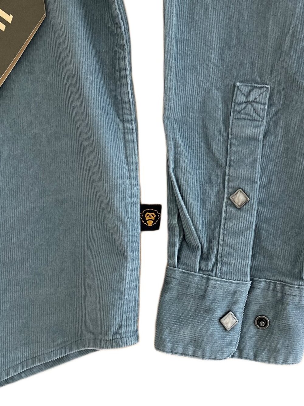 Howler Bros Brothers Banning Corduroy Snapshirt Mens M NWT MSRP$129 Iron Blue - Picture 10 of 12